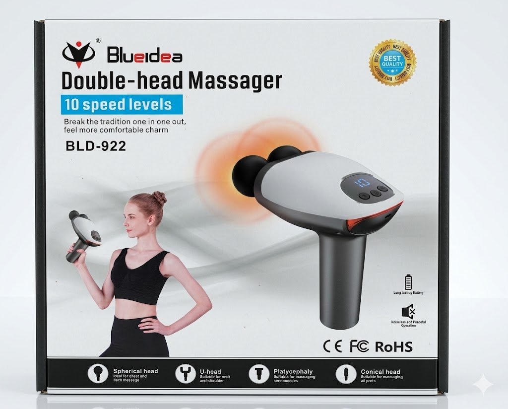 Blue Idea Double Head Massager 10 Speed - Image 2