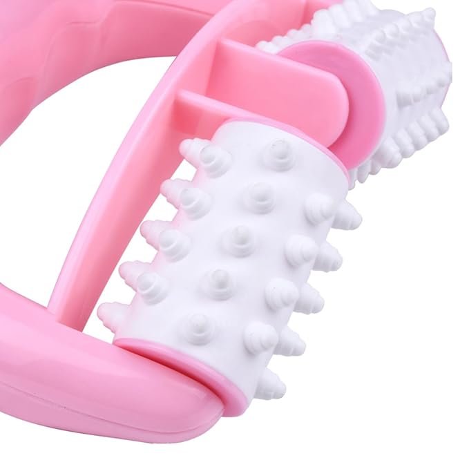 2-Roller Plastic Massager 1 Pc - Handheld Therapy Roller - Image 4