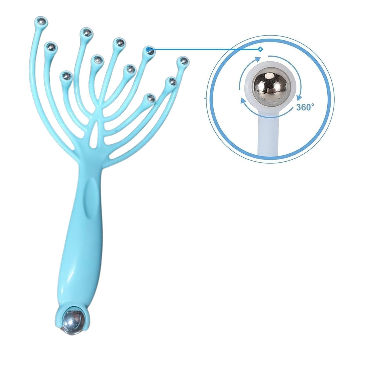 9-Claw Head Scalp Massager with Stainless Steel Balls - Image 6