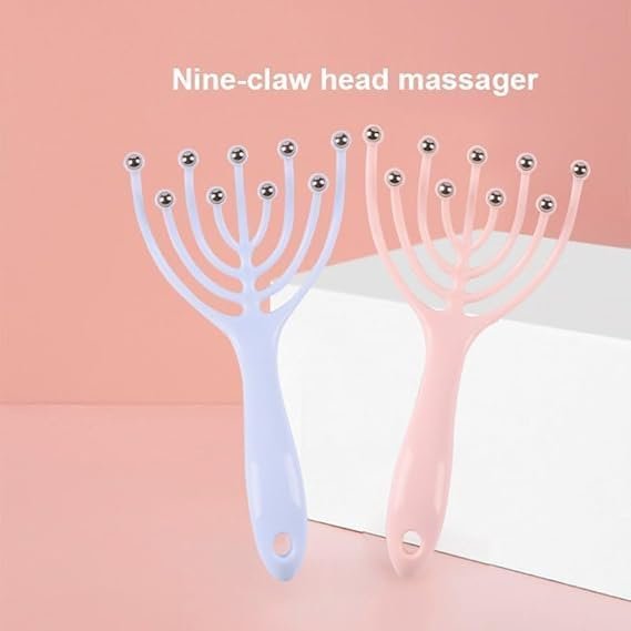 9-Claw Head Scalp Massager with Stainless Steel Balls - Image 9