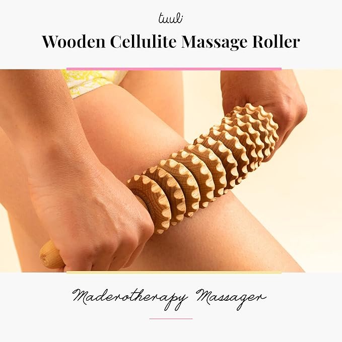 Curved Wooden Massage Roller for Waist and Thigh - Image 9