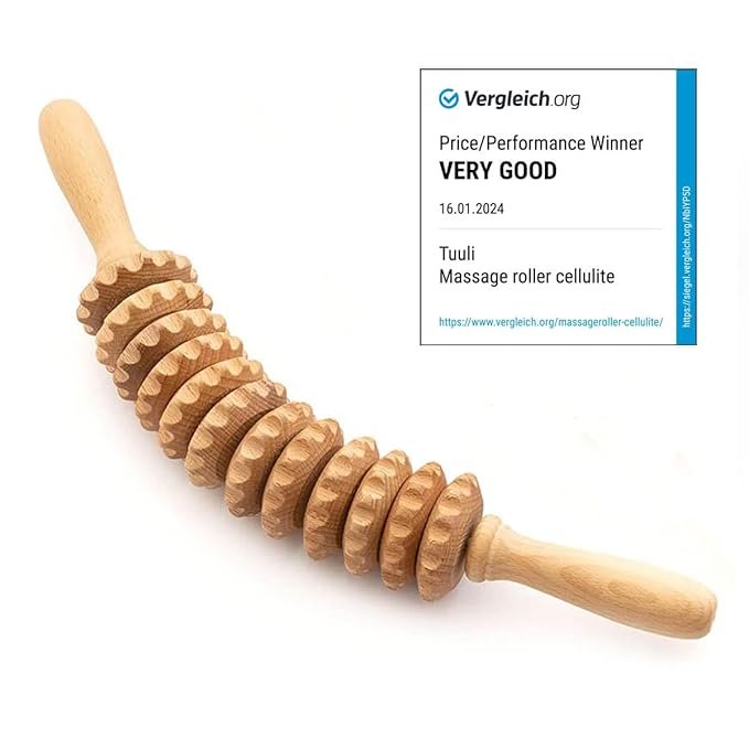 Curved Wooden Massage Roller for Waist and Thigh - Image 8