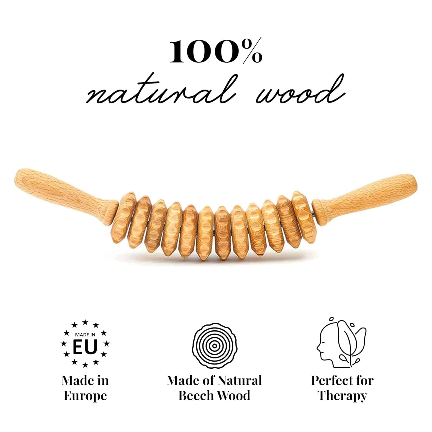 Curved Wooden Massage Roller for Waist and Thigh - Image 6