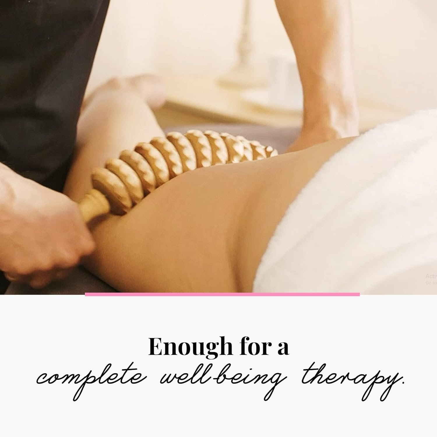 Curved Wooden Massage Roller for Waist and Thigh - Image 4