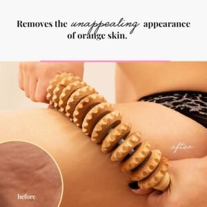 Curved Wooden Massage Roller for Waist and Thigh