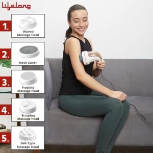Lifelong LLM27 Corded Electric Handheld Full Body Massager With 4 Massage