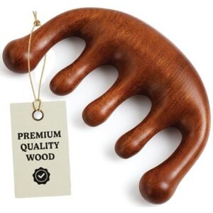 Wooden scalp massager for hair growth